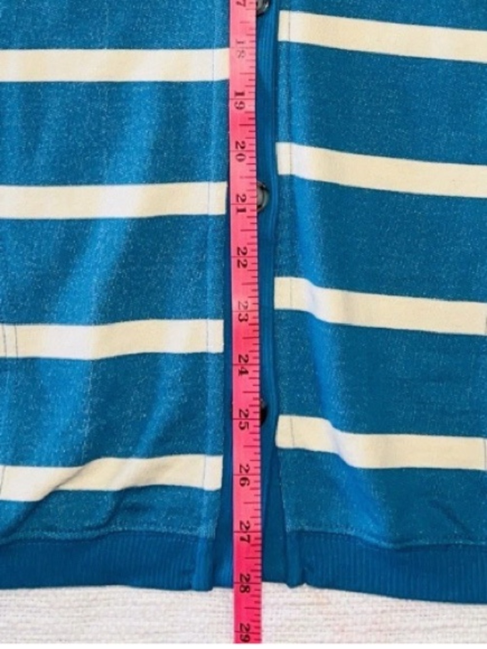 Free People We the Free Classic Striped Cardigan in Teal Combo Size Small - Picture 12 of 16